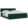 vidaXL Cadre de lit ottoman avec matelas vert fonc&eacute; 160x200 cm velours