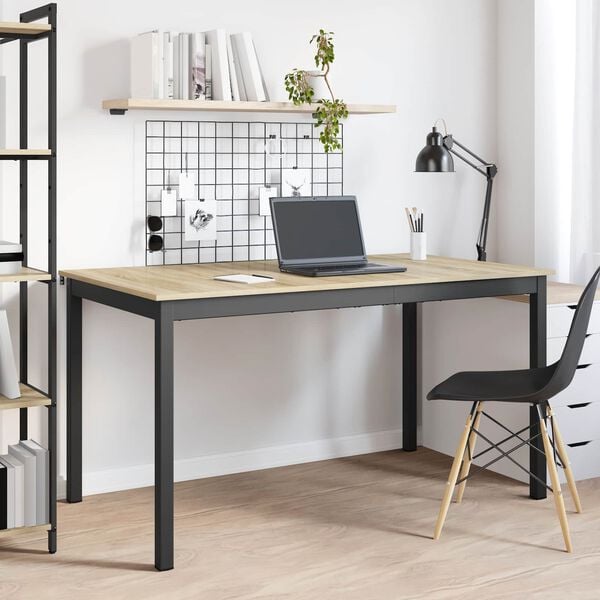 vidaXL Table de salle &agrave; manger / Table de repas M&Eacute;TAL