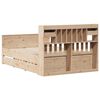 vidaXL Lit bibliothèque sans matelas 160x200 cm bois massif de pin
