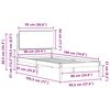 vidaXL Cadre de lit avec t&ecirc;te de lit rembourr&eacute;e Taupe 90 x 190 cm