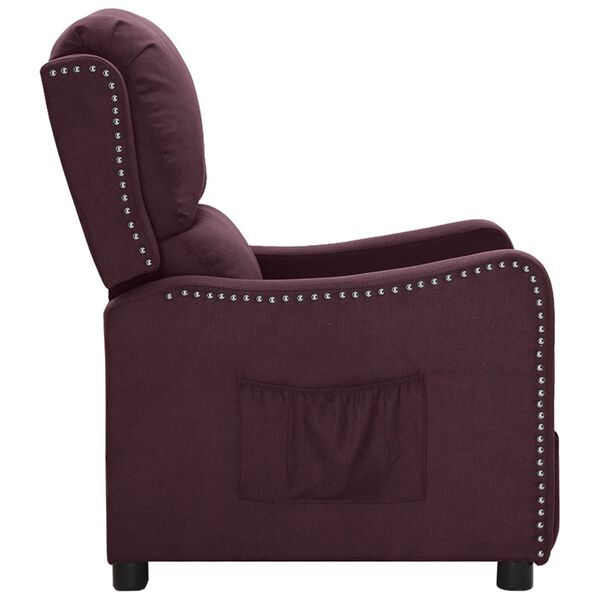 vidaXL Fauteuil inclinable Violet Tissu