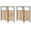 vidaXL Tables de chevet 2 pcs ch&ecirc;ne sonoma 30x60x60 cm bois ing&eacute;nierie