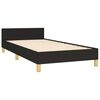 vidaXL Cadre de lit sans matelas noir 100x200 cm tissu