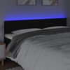 vidaXL T&ecirc;te de lit &agrave; LED Noir 180x5x78/88 cm Tissu