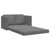 vidaXL Canap&eacute;-lit 2 en 1 gris fonc&eacute; 122x204x55 cm velours