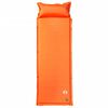 vidaXL Matelas de camping autogonflant avec oreiller 1 personne orange