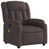 vidaXL Fauteuil de massage inclinable Marron fonc&eacute; Tissu