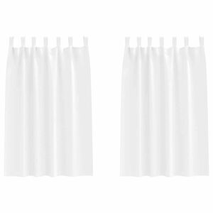 vidaXL Rideaux occultants avec anneaux 2 pcs Blanc pur 175 x 140 cm