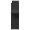 vidaXL &Eacute;tag&egrave;res murales 2 pcs noir 38x12x38 cm bois d'ing&eacute;nierie