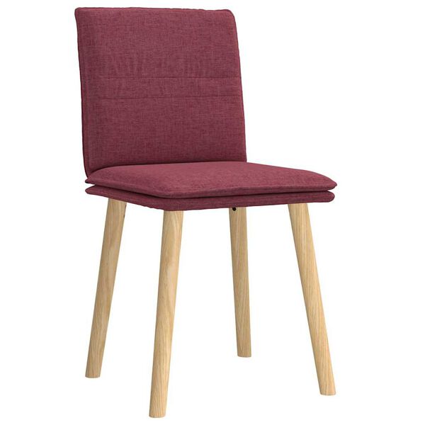 vidaXL Chaises à manger lot de 2 rouge bordeaux tissu
