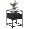 vidaXL Tables de chevet 2 pcs noir 40x40x55 cm bois d’ingénierie