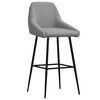vidaXL Tabouret de bar Gris clair Velours