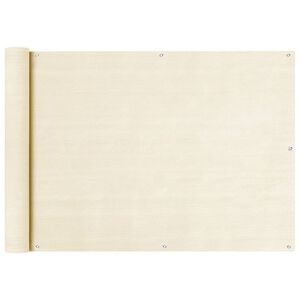 vidaXL &Eacute;cran de balcon Cr&egrave;me 75x300 cm PEHD