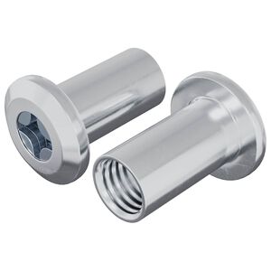 vidaXL Ecrou de verrouillage 2 pcs Nickel M6 x 15 mm Acier