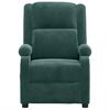 vidaXL Fauteuil inclinable &eacute;lectrique vert fonc&eacute; velours
