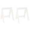 vidaXL Tabourets lot de 2 blanc 40x40x45 cm bois massif de pin
