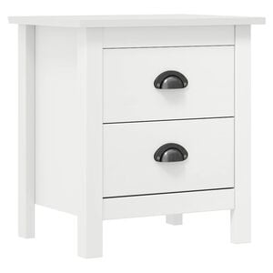 vidaXL Table de chevet Hill Blanc 46x35x49,5 cm Bois de pin solide