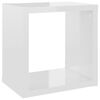 vidaXL &Eacute;tag&egrave;res cube murales 6 pcs Blanc brillant 22x15x22 cm