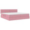 vidaXL Lit de Rangement avec matelas Rose 200 x 200 cm Velours