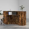 vidaXL Bureau de r&eacute;ception ch&ecirc;ne fum&eacute; 180x50x103,5cm bois d'ing&eacute;nierie