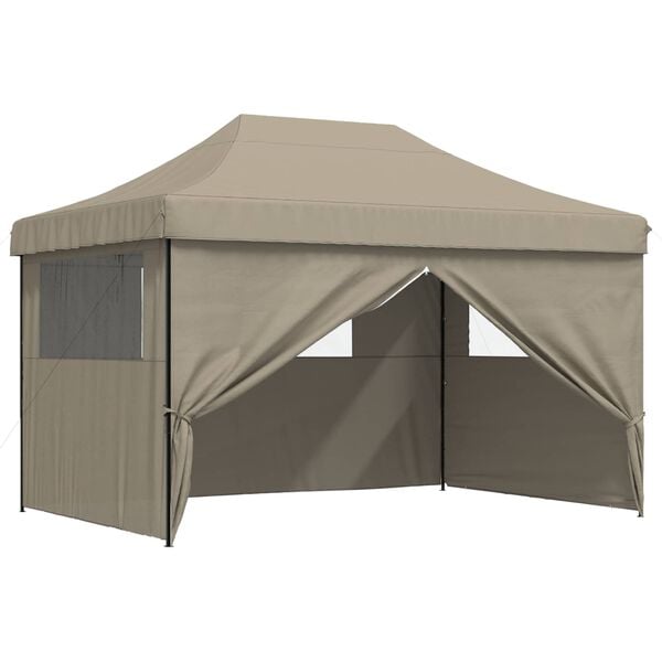 vidaXL Tente de f&ecirc;te Taupe 279 x 410 x 315 cm Tissu Oxford