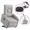 vidaXL Fauteuil de massage inclinable gris nuage tissu