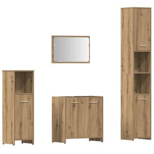 vidaXL Ensemble de meubles salle de bain 4 pcs bois d'ing&eacute;nierie