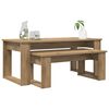 vidaXL Ensemble de tables basses 2 pcs Ch&ecirc;ne artisanal