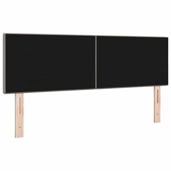 vidaXL T&ecirc;te de lit avec t&ecirc;te de lit Taupe 144 cm Cuir synth&eacute;tique