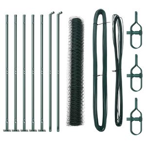 vidaXL Poteau de cl&ocirc;ture. Vert