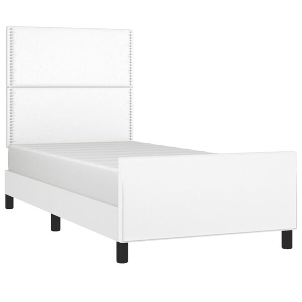 vidaXL Cadre de lit sans matelas blanc 90x190 cm similicuir