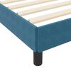 vidaXL Lit &agrave; ressorts avec matelas Bleu fonc&eacute; 200 x 200 cm tissu