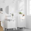 vidaXL Ensemble de mobilier de salle de bain avec tiroir 3 pcs Blanc