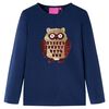 T-shirt enfants &agrave; manches longues bleu marine 104
