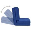 vidaXL Chaise pliable de sol Bleu Tissu