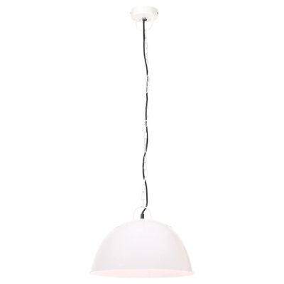vidaXL Lampe suspendue industrielle vintage 25 W Blanc Rond 41 cm E27