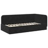 vidaXL Cadre de lit d'angle avec matelas Noir 100 x 200 cm Velours