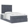 vidaXL Cadre de lit ottoman et matelas gris foncé 120x200 cm velours
