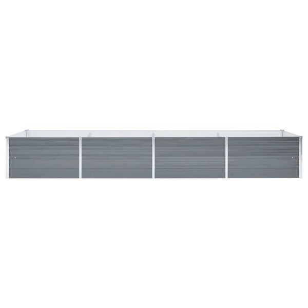 vidaXL Lit surélevé de jardin Acier galvanisé 320x80x45 cm Gris