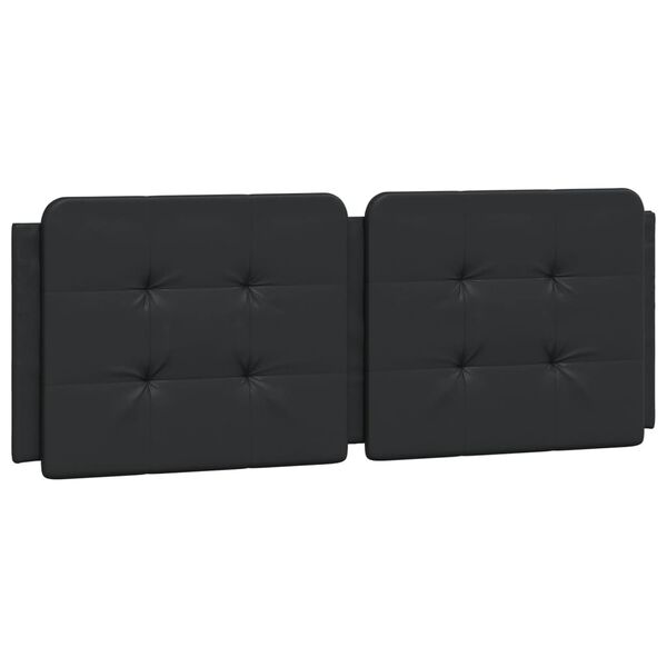 vidaXL Coussin de t&ecirc;te de lit Zadar noir 120 cm similicuir