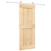 vidaXL Porte coulissante Naturel et Blanc 80 x 210 cm