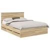 vidaXL Cadre de lit Ch&ecirc;ne Sonoma 150 x 200 cm Bois Ing&eacute;nierie
