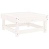 vidaXL Repose-pieds de jardin avec coussins lot de 2 blanc bois de pin