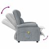 vidaXL Fauteuil de massage Gris clair Tissu
