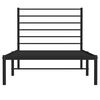 vidaXL Cadre de lit m&eacute;tal sans matelas avec t&ecirc;te de lit noir 107x203cm