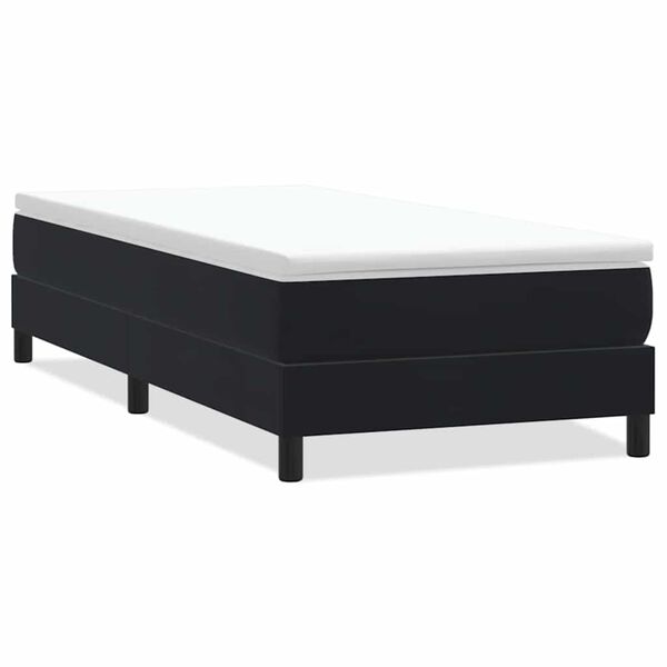 vidaXL Sommier à lattes de lit sans matelas noir 90x220 cm velours