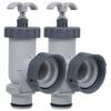 vidaXL Vannes &agrave; piston de piscine 2 pcs