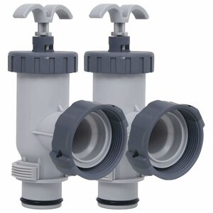 vidaXL Vannes &agrave; piston de piscine 2 pcs
