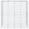 vidaXL Panier gabion avec couvercle 200x100x200 cm fer galvanisé