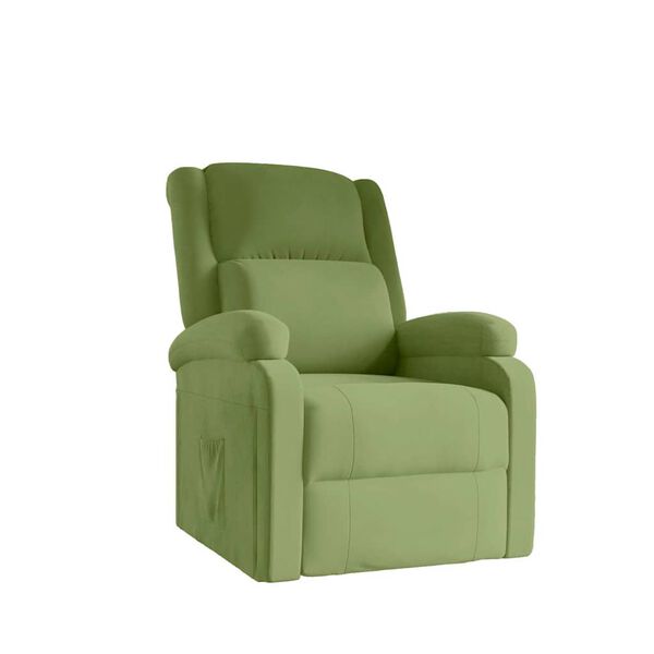 vidaXL Fauteuil inclinable vert clair velours